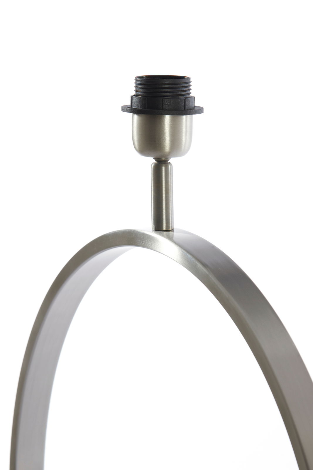 Light&Living Lampenfuß LIVA Moderner Lampenfuß aus gebürstetem Metall in seitlicher Perspektive