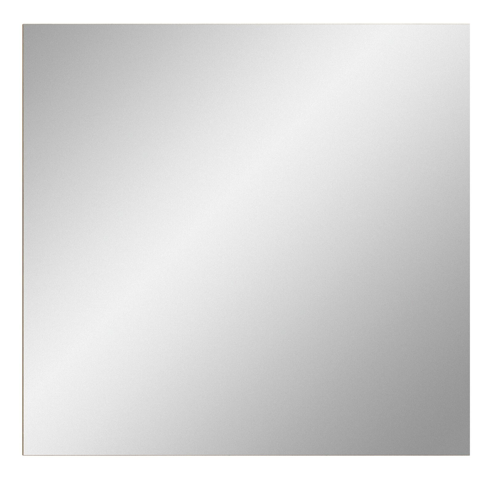 Quadratischer Spiegel in Frontalansicht mit schlichtem Design.