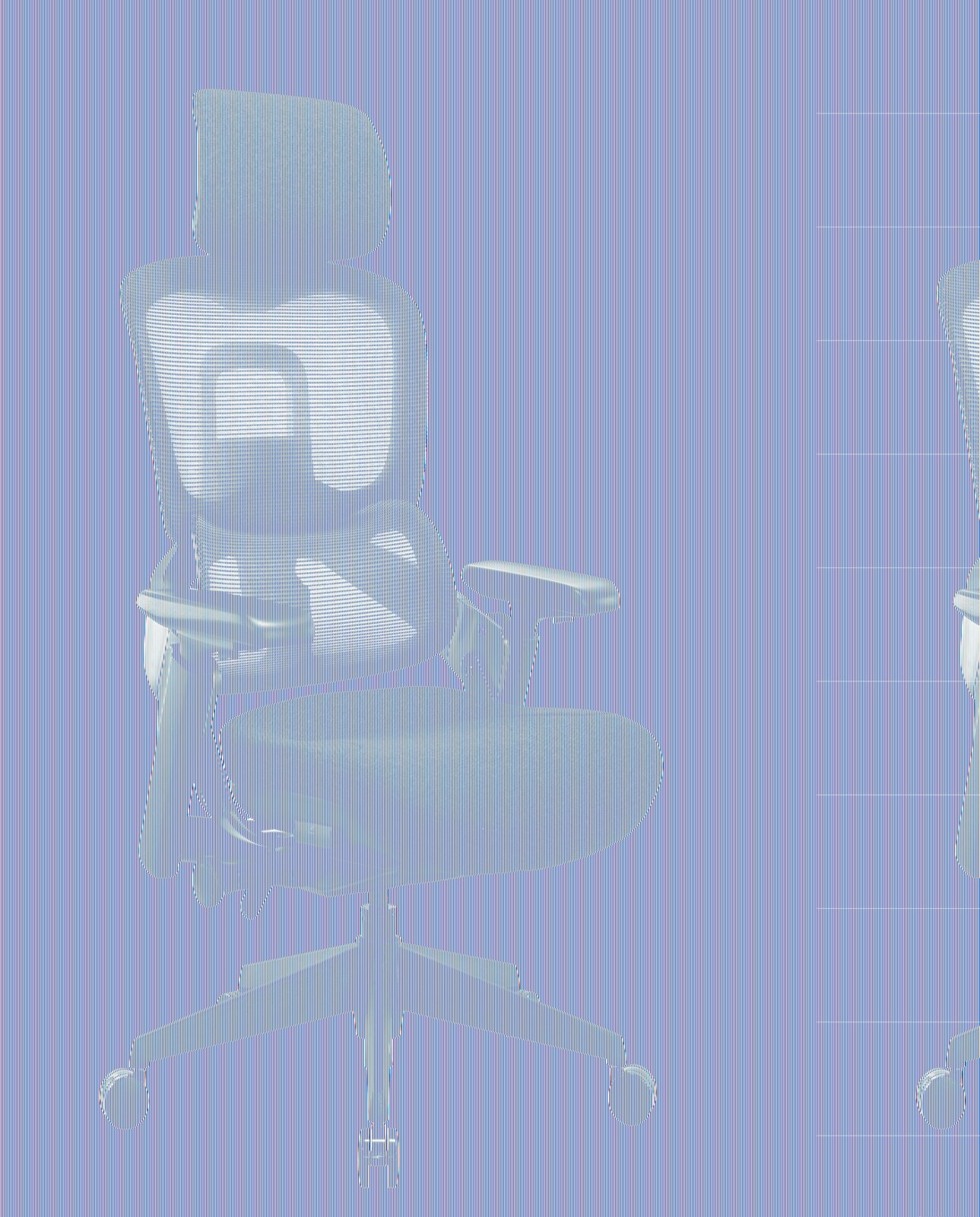 Ergonomischer Drehstuhl mit Netzrückenlehne und Kopfstütze, seitliche Perspektive