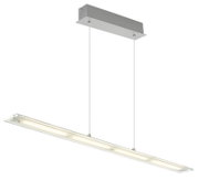 Moderne LED-Hängeleuchte in rechteckiger Form, seitliche Perspektive