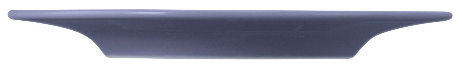 Seitenansicht einer kleinen, dunkelblauen Kombi-Untertasse mit einem Durchmesser von 13,5 cm.