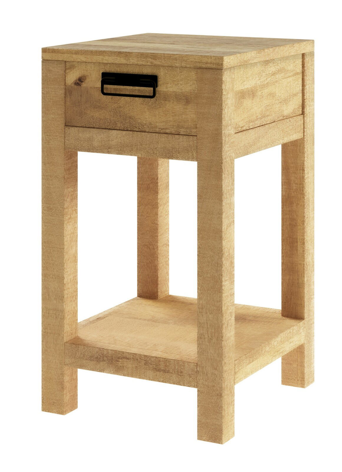 Holz-Blumensäule mit Schublade, frontal betrachtet