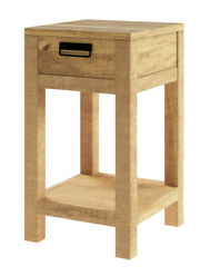 Holz-Blumensäule mit Schublade, frontal betrachtet