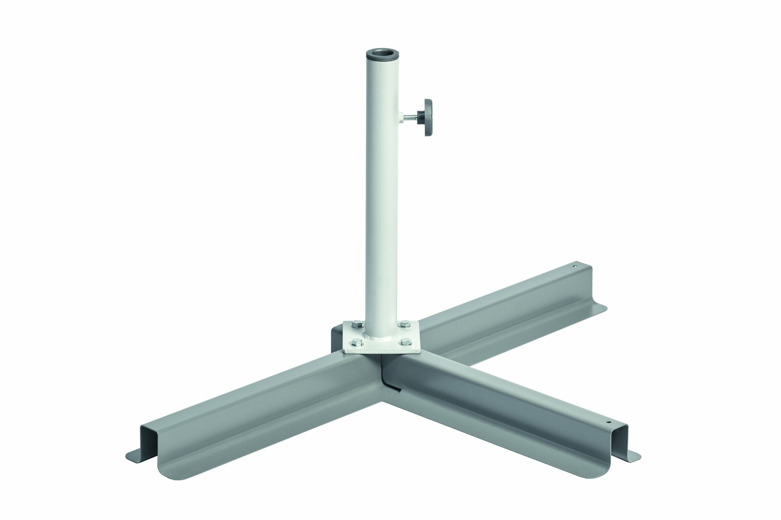 Glatz Plattenständer FLEX ROOF Plattenständer aus Metall in Kreuzform, seitliche Perspektive