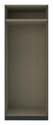 Frontale Ansicht eines Kleiderschrank-Korpus mit einem oberen Regalbrett, geeignet für die Integration in einen größeren Schrank.