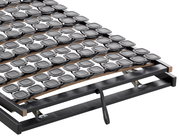 Federholzrahmen Flex KF in seitlicher Perspektive mit flexiblen Kunststoffelementen auf Holzleisten.