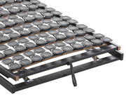 Federholzrahmen Flex KF in seitlicher Perspektive mit flexiblen Kunststoffelementen auf Holzleisten.