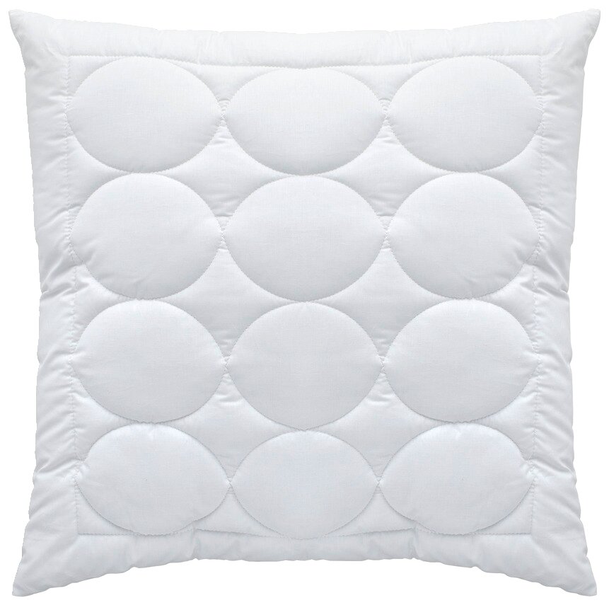 Bio-Vio Kopfkissen TENDRE Weißes Kopfkissen mit kreisförmigem Steppmuster, Vorderansicht