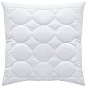 Weißes Kopfkissen mit kreisförmigem Steppmuster, Vorderansicht