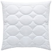 Weißes Kopfkissen mit kreisförmigem Steppmuster, Vorderansicht