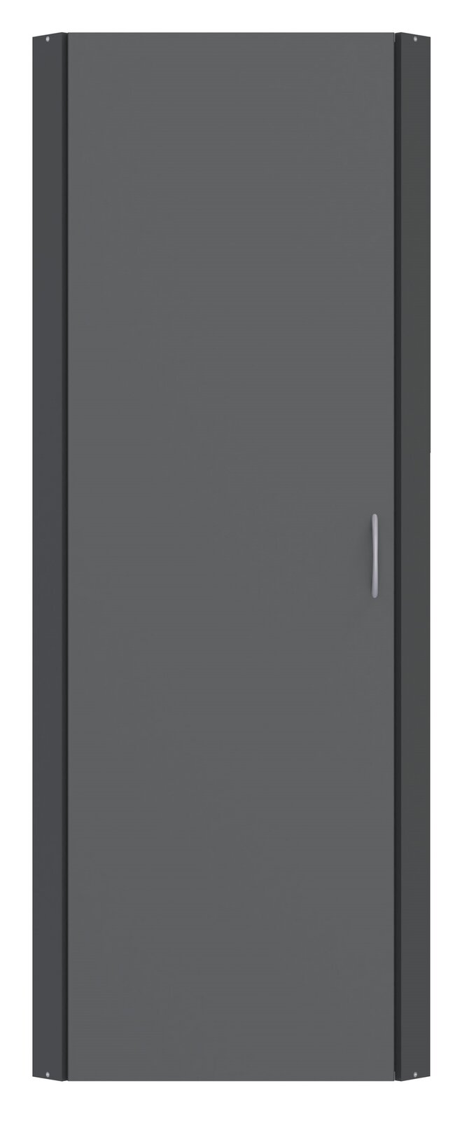XORA Eckschranklösung MULTIRAUMKONZEPT Grauer Eckschrank mit Türgriff, Frontalansicht