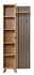 Garderobe aus Holz mit offenen Regalfächern und Haken, Frontansicht