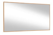Rechteckiger Spiegel mit schmalem Holzrahmen, seitliche Perspektive