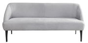 Graues Sofa Moderano Bank CURVE mit geschwungenem Design, Vorderansicht