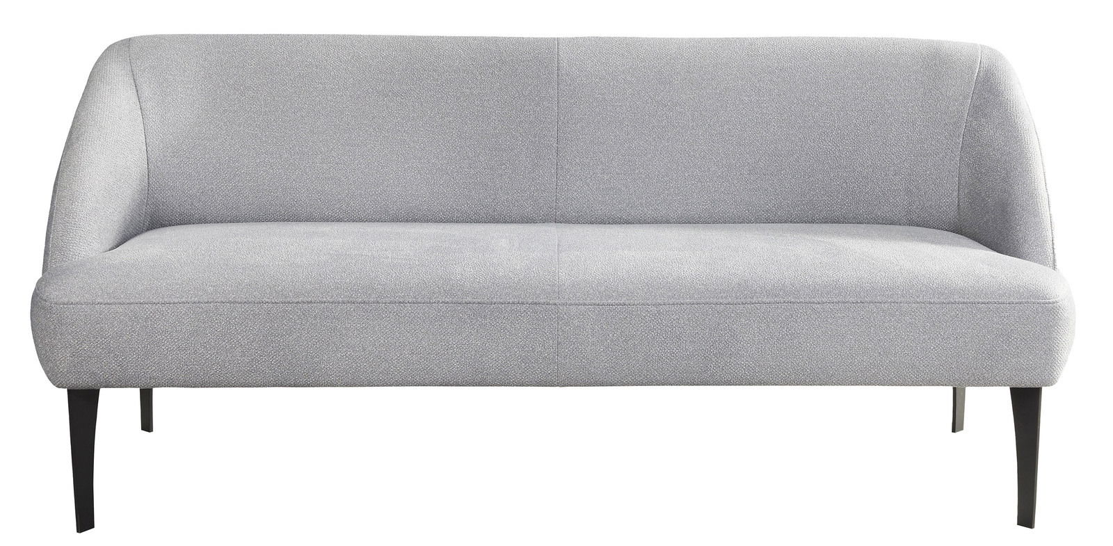 Graues Sofa Moderano Bank CURVE mit geschwungenem Design, Vorderansicht