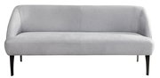 Graues Sofa Moderano Bank CURVE mit geschwungenem Design, Vorderansicht