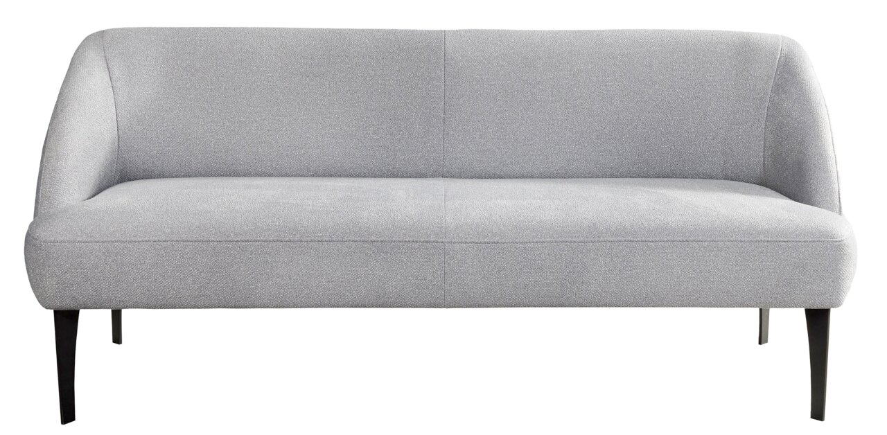 Graues Sofa Moderano Bank CURVE mit geschwungenem Design, Vorderansicht