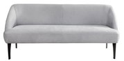 Graues Sofa Moderano Bank CURVE mit geschwungenem Design, Vorderansicht