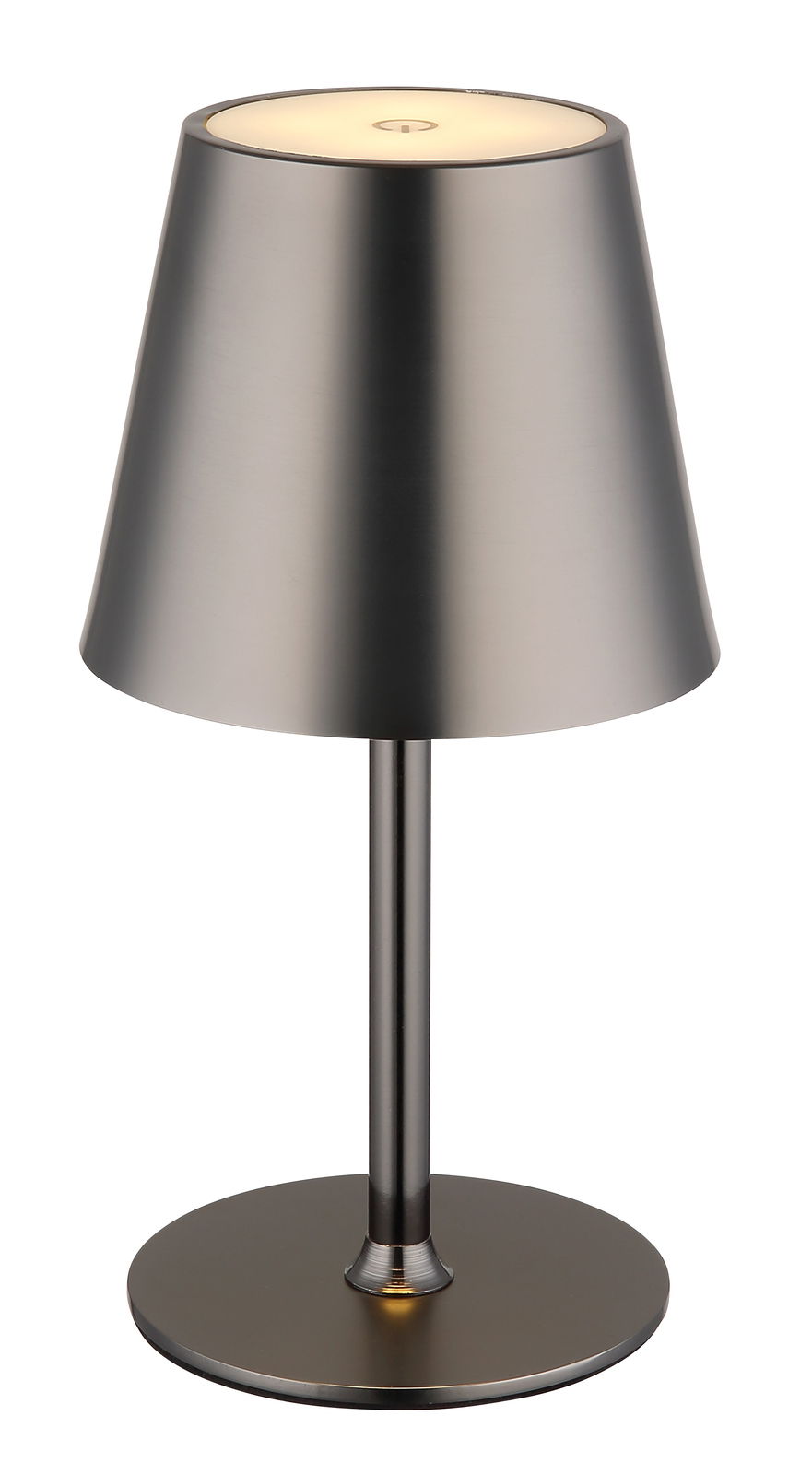 Moderne Tischleuchte VANNIE aus Metall in seitlicher Perspektive