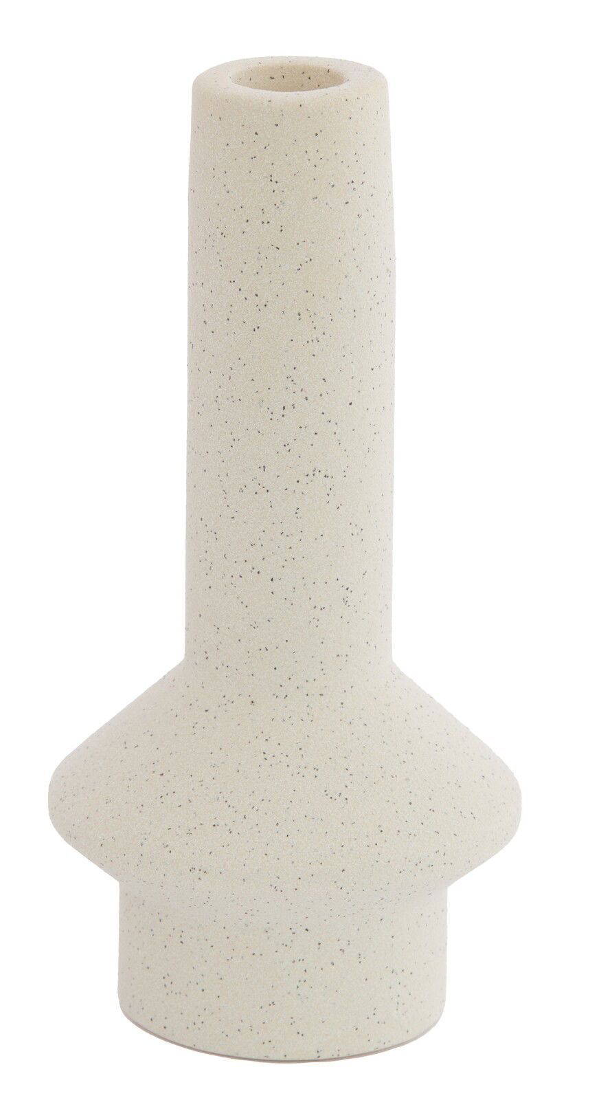 Light&Living Kerzenständer BURANO 20,5cm Moderner, sandfarbener Kerzenständer mit minimalistischer Form, aus seitlicher Perspektive fotografiert.