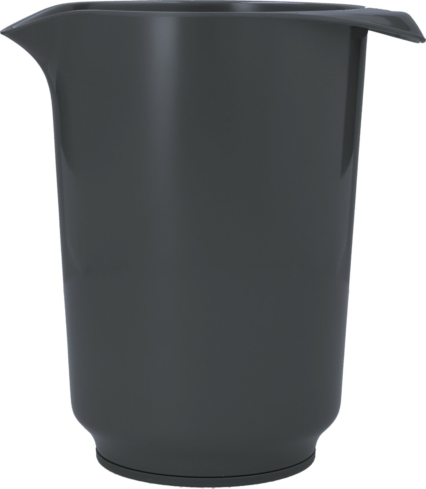 Grauer Rührbecher 1,5L, seitliche Perspektive