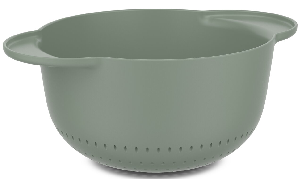 Mepal Seiher CHEF IT Grüner Seiher aus Kunststoff mit seitlichen Griffen, seitliche Perspektive