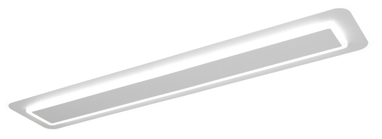 Moderne LED-plafondlamp in rechthoekige vorm, zijaanzicht