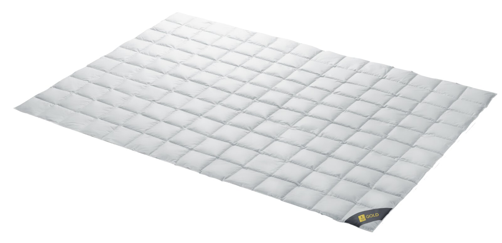 Sommerdecke 135x200cm ULTRA LESpessarttraum GOLD in schräger Draufsicht