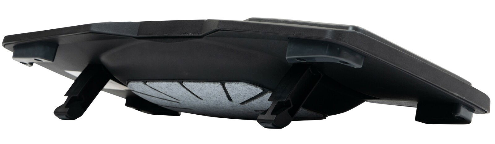 Fußstütze Novel TERENCE von unten betrachtet, zeigt die verstellbaren Beine und die rutschfeste Unterseite.