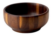 Holzschüssel aus Akazienholz, seitliche Perspektive