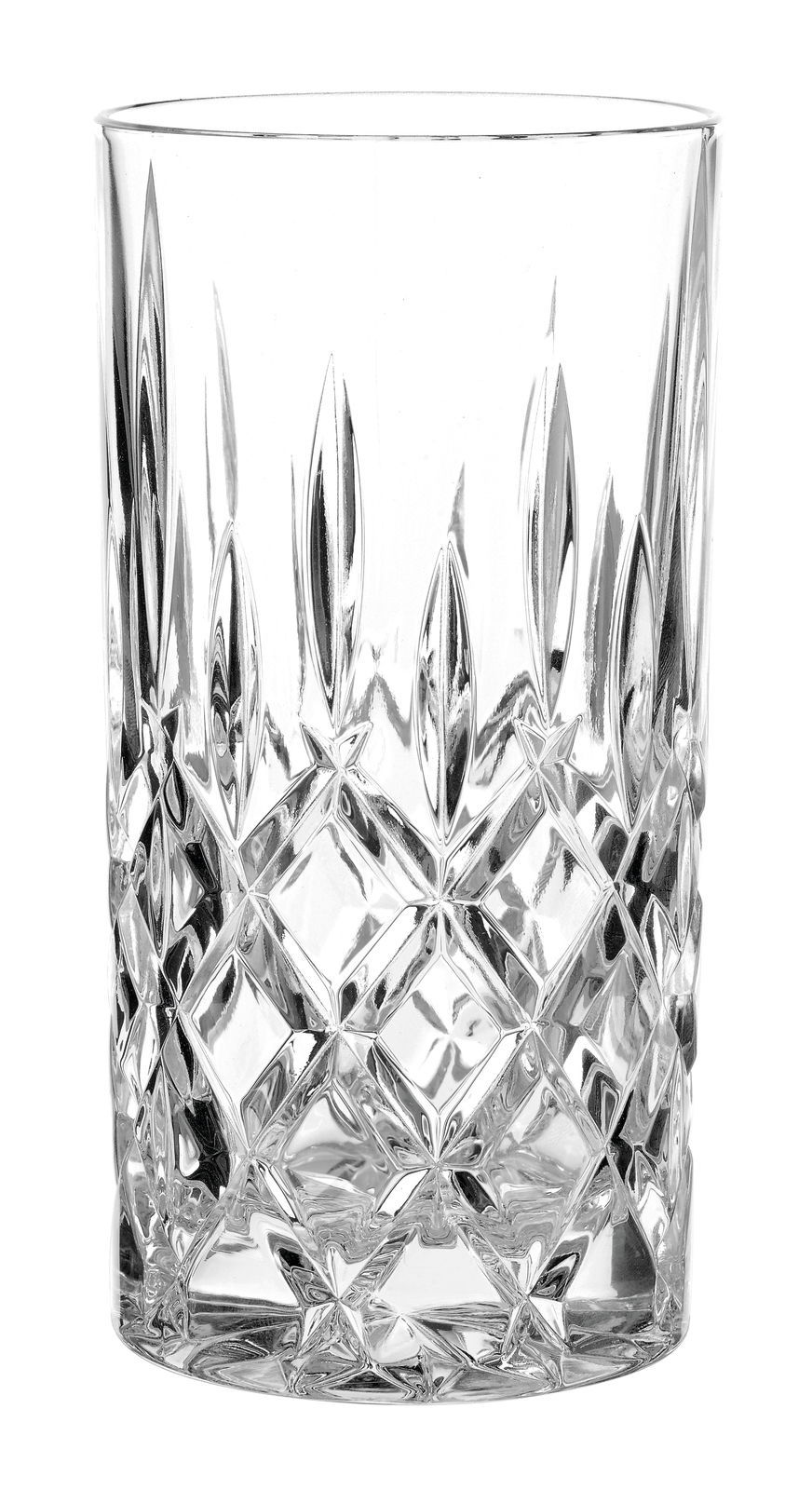 Nachtmann Vase/Windlicht NOBLESSE Kristallglasvase mit facettiertem Muster, frontal fotografiert