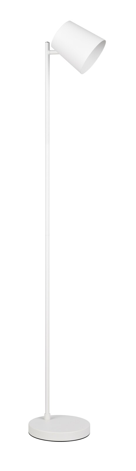 Weiße Akku-Stehleuchte BLAKE von Reality Leuchten, seitliche Perspektive
