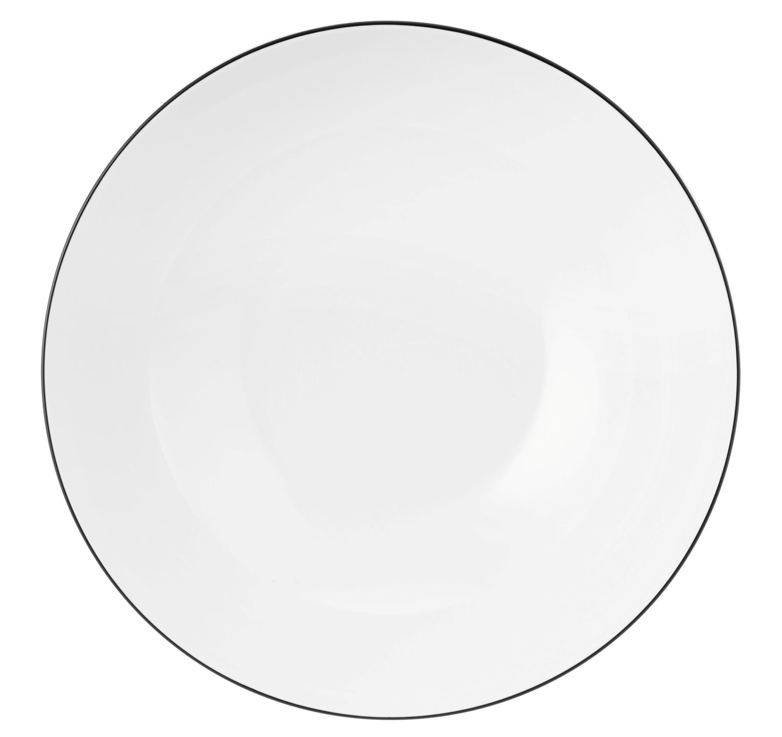 Seltmann Weiden Schüssel Lido 23cm LIDO Obenansicht einer weißen Schüssel Lido 23cm mit schwarzem Rand