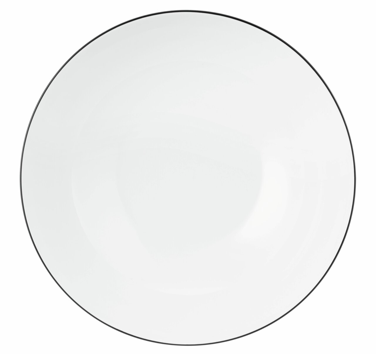 Seltmann Weiden Schüssel Lido 23cm LIDO Obenansicht einer weißen Schüssel Lido 23cm mit schwarzem Rand