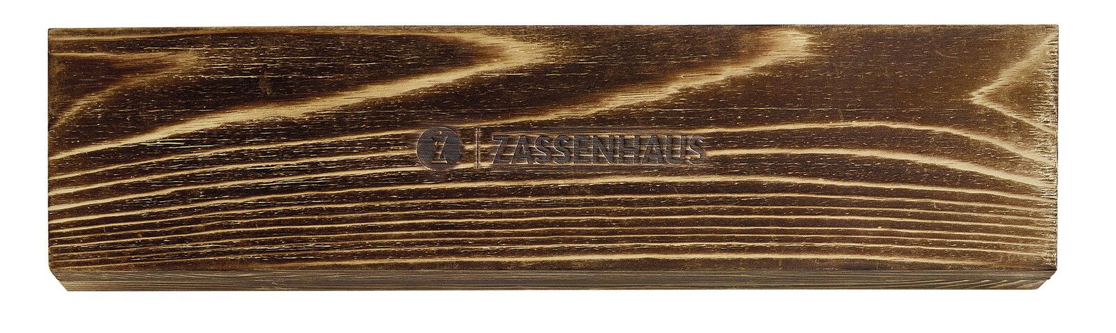Holzblock mit Zassenhaus-Logo, Draufsicht