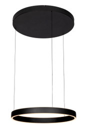 Moderne LED-hanglamp in zwart, zijaanzicht