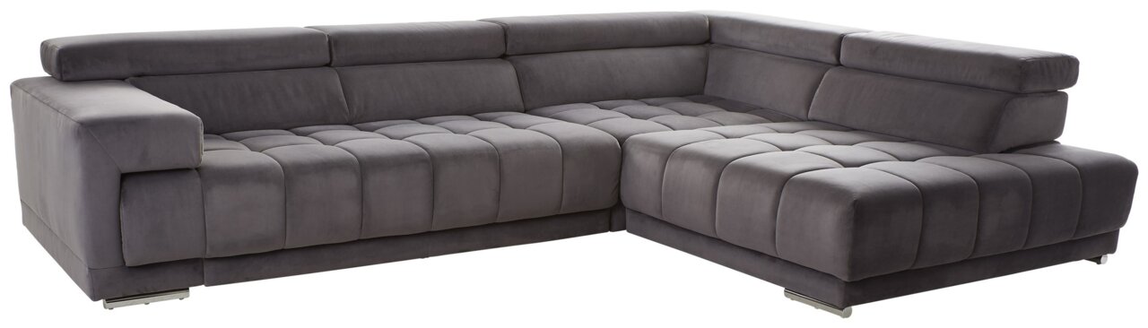 Beldomo Speed Ecksofa SPLIFF S Graues Ecksofa Beldomo Speed SPLIFF S in moderner Optik, Perspektive von vorne links