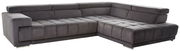 Graues Ecksofa Beldomo Speed SPLIFF S in moderner Optik, Perspektive von vorne links
