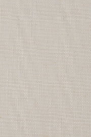 Nahaufnahme eines cremefarbenen Stoffes mit feiner Webstruktur, verwendet für einen zylindrischen Lampenschirm. Draufsicht.