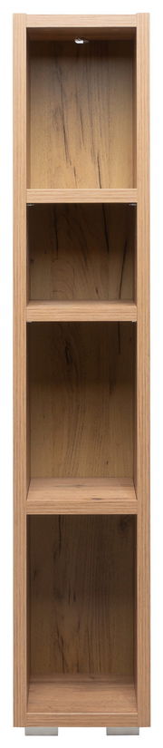 Holzregal mit vier offenen Fächern, frontale Ansicht