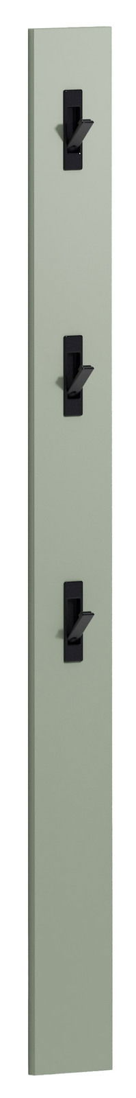 XORA Garderobenleiste IDEA Garderobenleiste mit drei schwarzen Haken, seitliche Perspektive