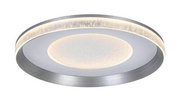 Moderne LED-Deckenleuchte in runder Form, seitliche Perspektive