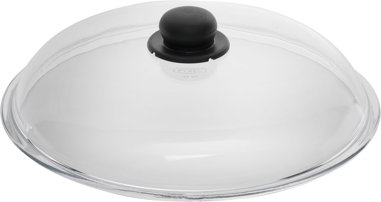 BALLARINI Glasdeckel Glasdeckel mit schwarzem Griff, Draufsicht