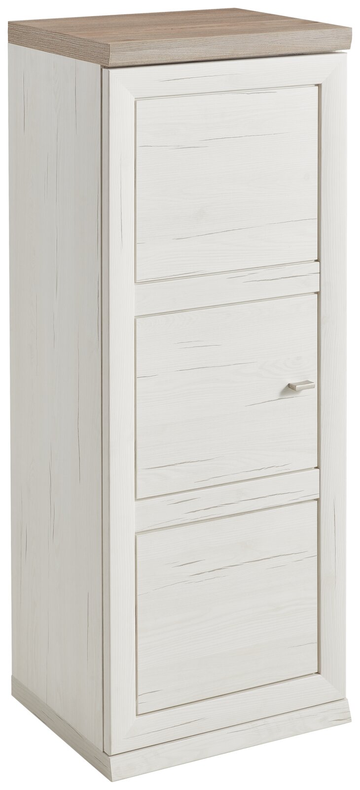 Hom´in Aktenschrank 3OH schmal CAMRON Schmaler Aktenschrank 3OH in Holzoptik, seitliche Perspektive