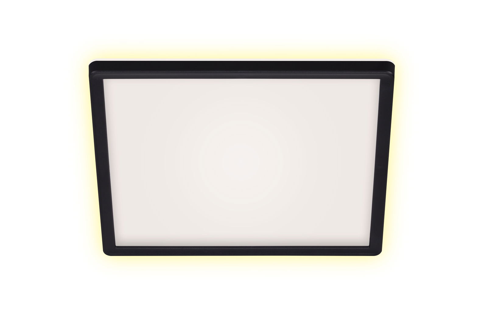 Briloner LED-Deckenleuchte SLIM LED-Deckenleuchte in quadratischer Form mit schwarzem Rahmen, Ansicht von unten