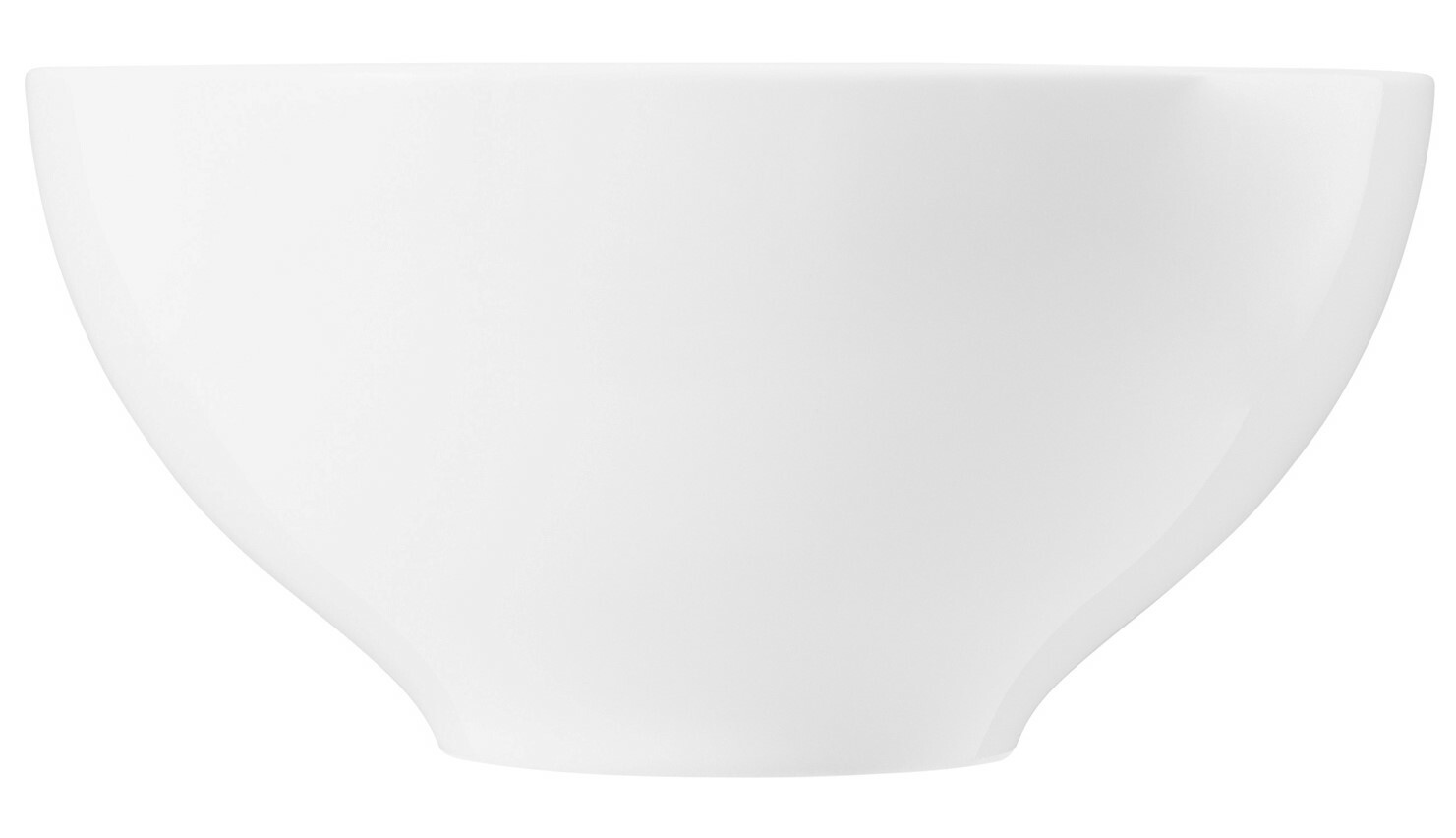 Weiße, runde Schüssel Beat 15,5 cm, seitliche Perspektive