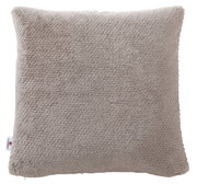 Fellkissenhülle 48x48cm in beige, Vorderansicht