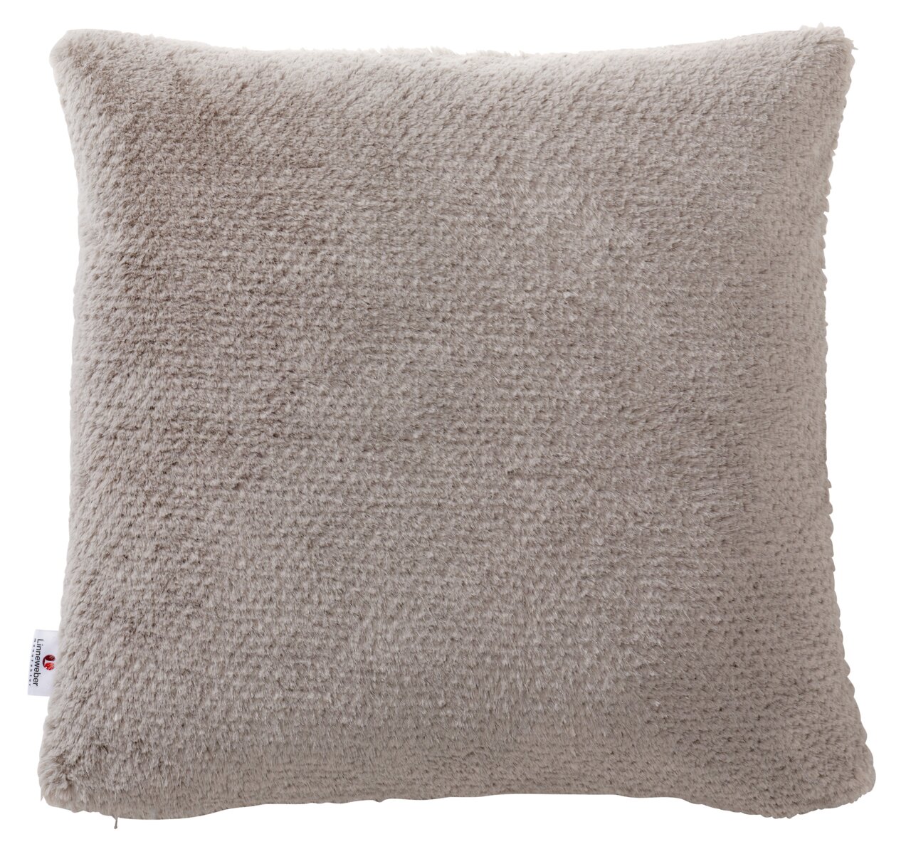 Fellkissenhülle 48x48cm in beige, Vorderansicht
