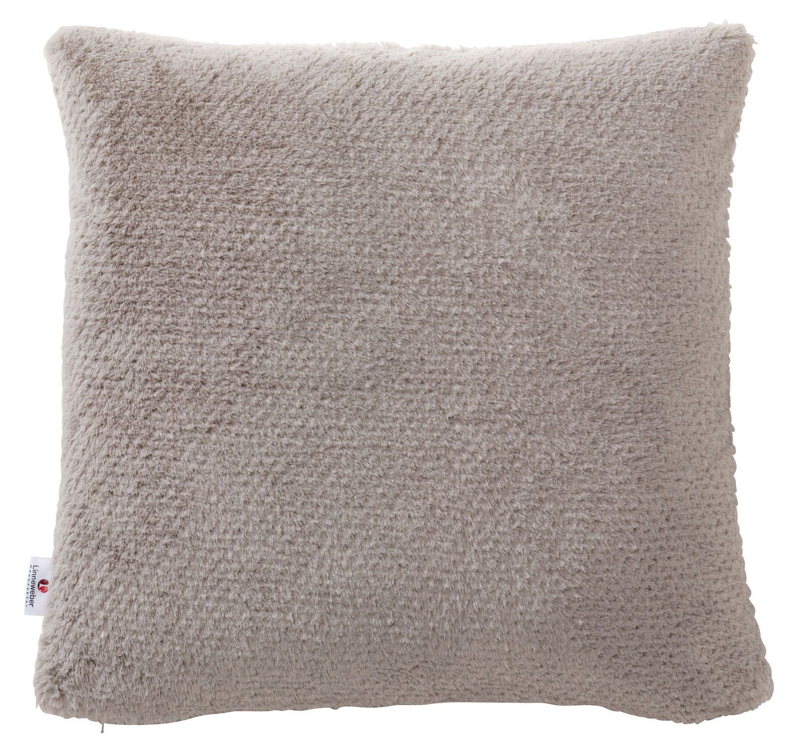 Fellkissenhülle 48x48cm in beige, Vorderansicht
