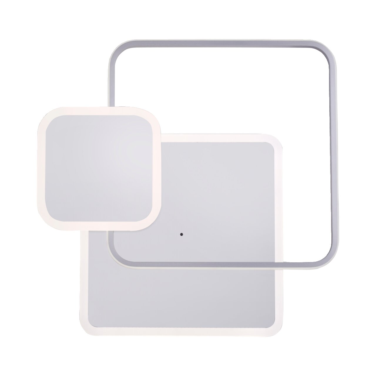 Moderne Deckenleuchte mit quadratischem Design, von oben betrachtet